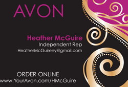 Avon Business Card Independent Avon Rep (Corp ID)