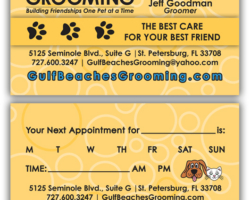 Gulf Beaches Grooming Business Card Gulf Beaches Grooming (Corp ID)