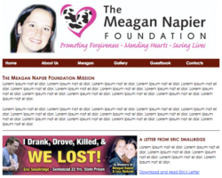 Meagan Napier Foundation Website Layout