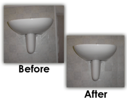Sink Straightened, Wall Fixed Photo Alteration 1
