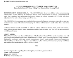 Metra Press Release Press Release