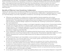 Cross-Disciplinary Collaboration Enhances Medical Device Design ARTICLE: Cross-Disciplinary Collaboration Enhances Medical Device Design